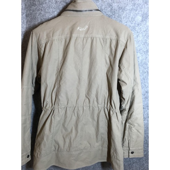 Kuhl Jacket Womens Small Tan Hooded Utility Field Coat Cotton Nylon Outdoor - Picture 13 of 14